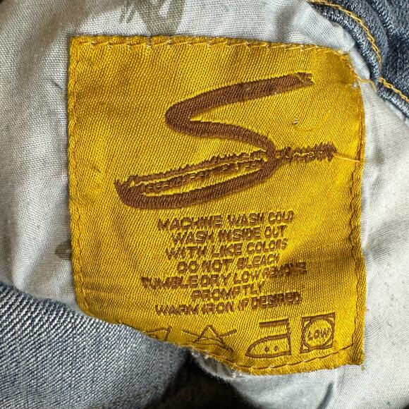 7 For All Mankind Jeans Women's 12 Blue Medium Wash Straight Distressed - Picture 9 of 9